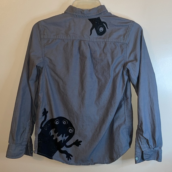 Boys button down shirt with monsters - Picture 3 of 7